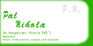 pal mihola business card